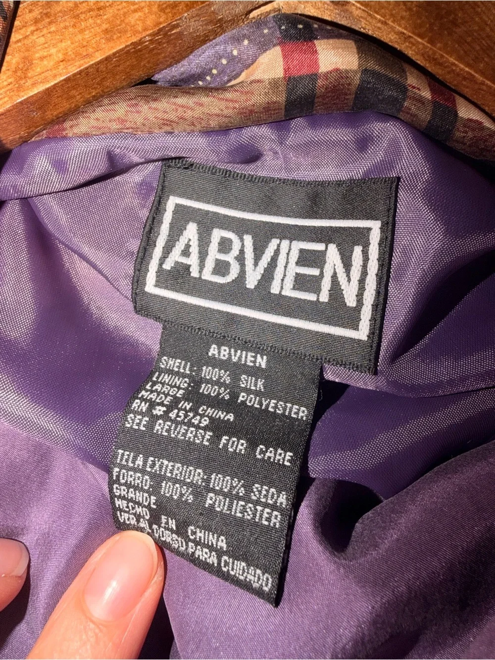 Vintage 100% Silk WindBreaker Set Plaid Leopard Bomber Jacket Plum Pants RARE! L